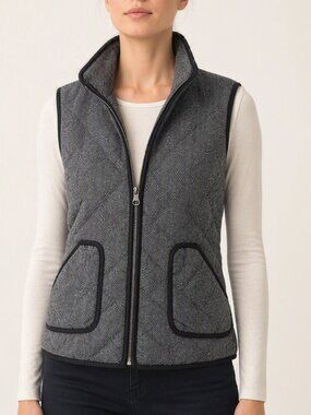 Si Sono grey quilted vest, size S